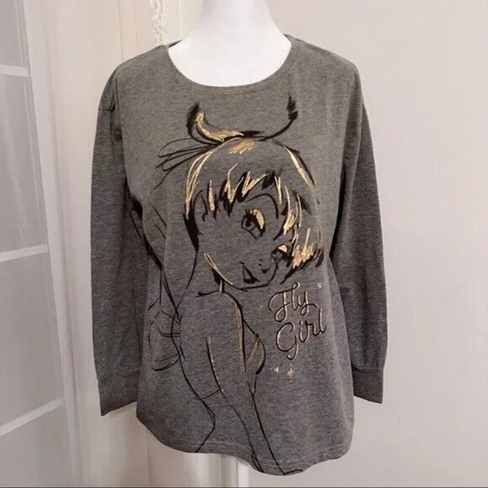 Disney Fly Girl Graphic Tee Women Plus 2X Long Sleeve Character Top